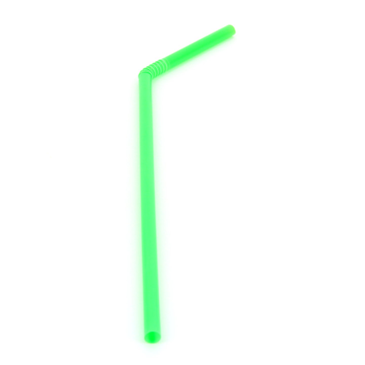 Plastic Straw Flexible PS Ø0,5cm 21cm (100 Units) 