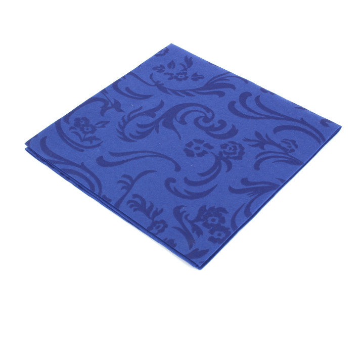 Airlaid Napkins "Damascato" Blue 40x40cm (50 Units) 