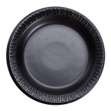 Foam Plate "Quiet Classic" Laminated Black Ø18 cm 