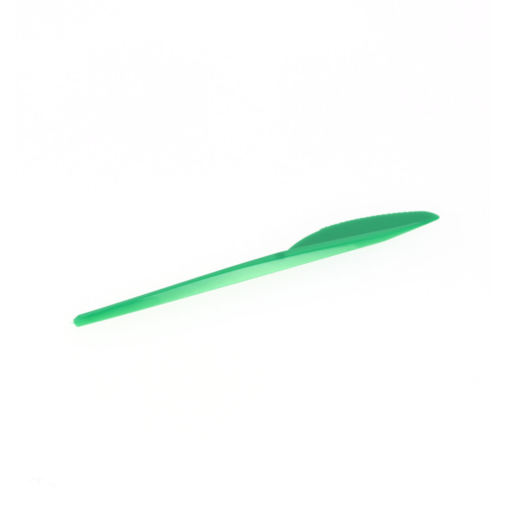 Plastic Knife PS Green 16,5 cm (15 Units) 