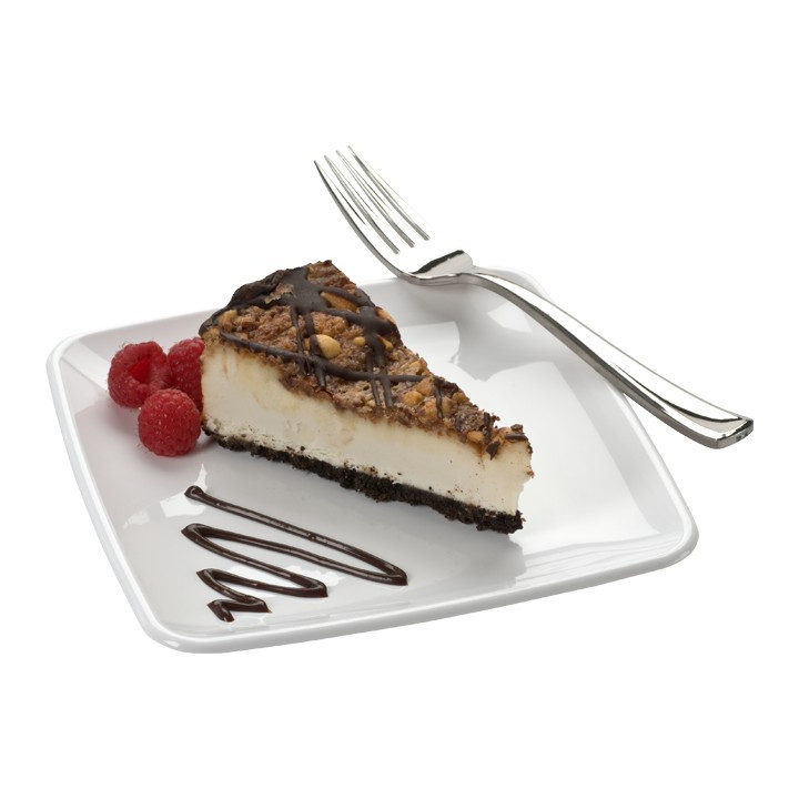 Plastic Plate Square shape Extra Rigid White 18x18cm (200Units)