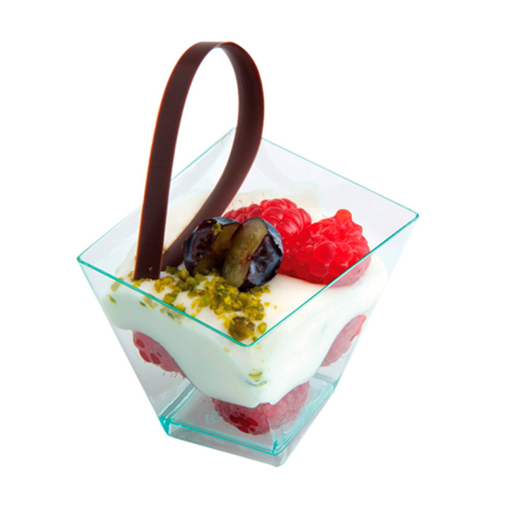 Plastic Tasting Cup PS "Irregular" Water Green 5,6x5,6cm (12 Uts)