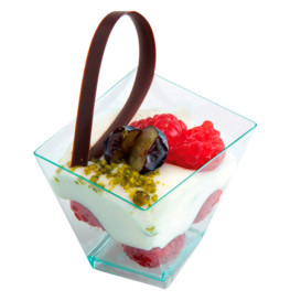 Plastic Tasting Cup PS "Irregular" Water Green 5,6x5,6cm (576 Units)