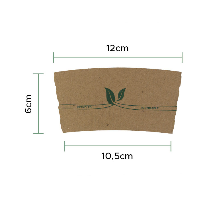 Paper Cup Sleeve Corrugated 12 / 20 Oz (1000 Units)