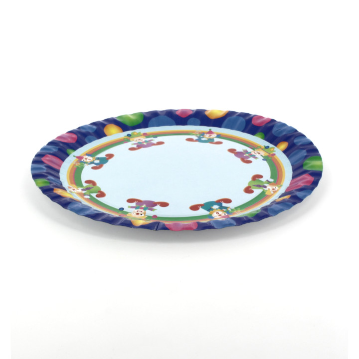 Paper Plate Clown Design 23cm (504 Units)