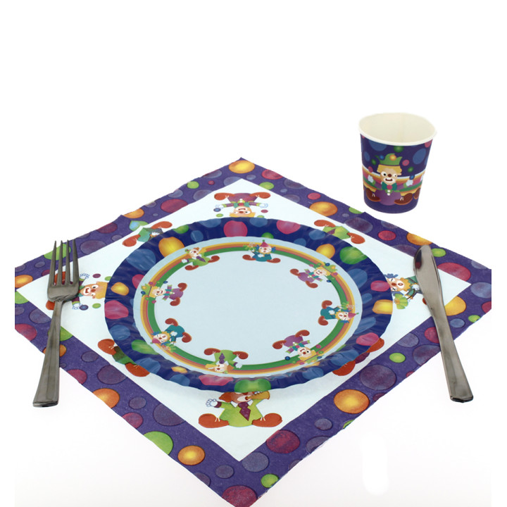 Paper Plate Clown Design 23cm (504 Units)