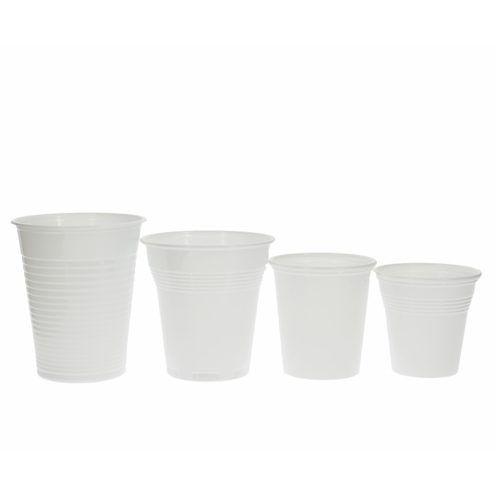 Plastic Cup PP White 200 ml (100 Units)  