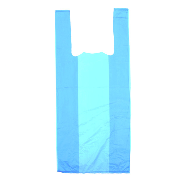 Plastic T-Shirt Bag Blue 35x50cm 