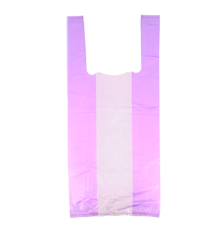 Plastic T-Shirt Bag Lilac 35x50cm 