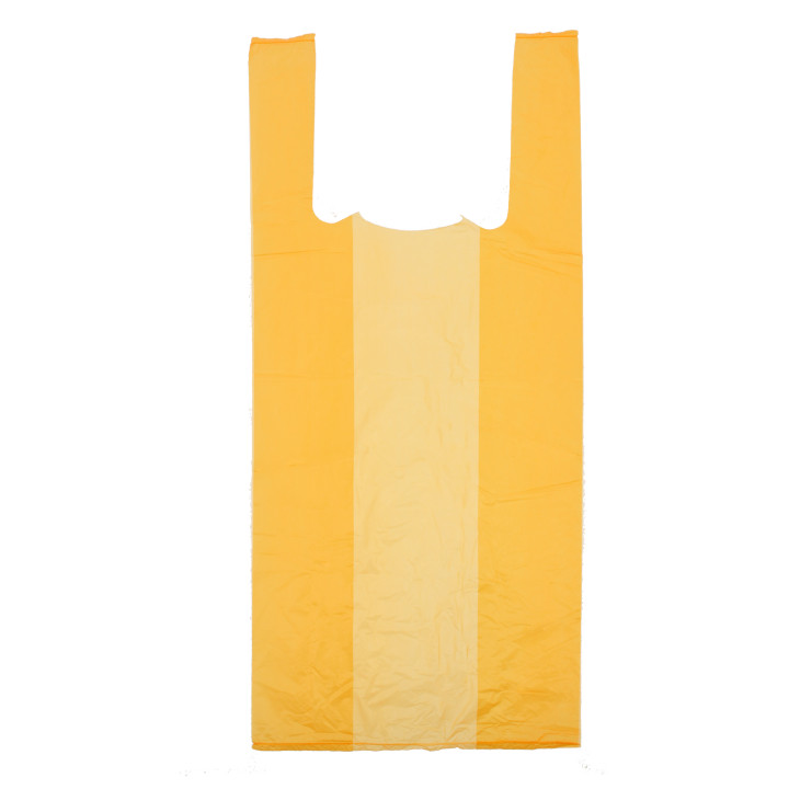 Plastic T-Shirt Bag Orange 35x50cm 