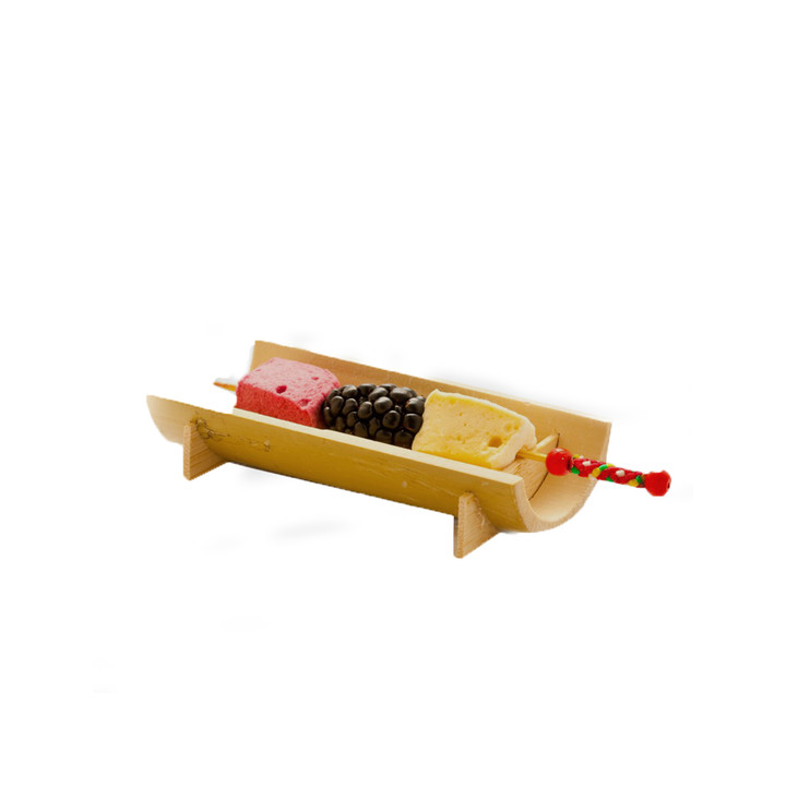Bamboo Food Pick Red Design 12cm (10000 Units)