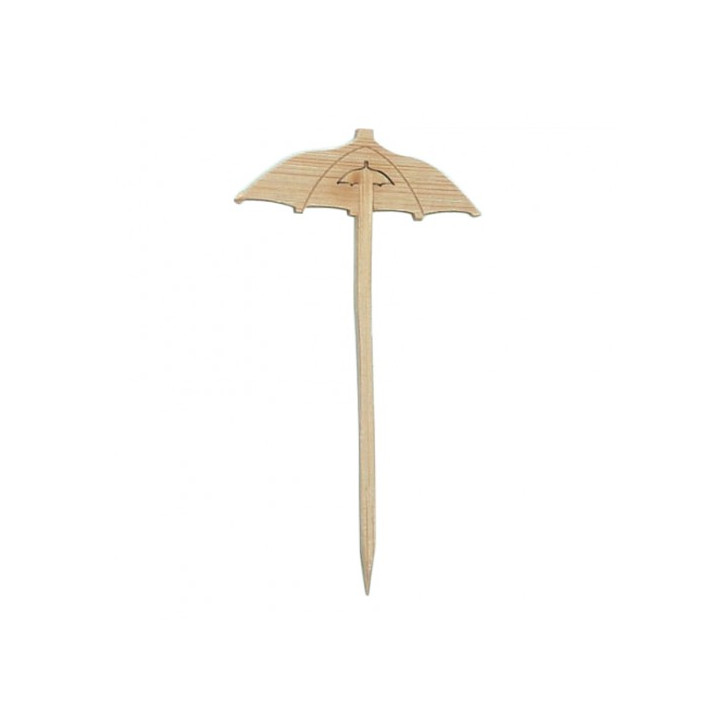 Bamboo Food Pick Umbrella Design 9cm (100 Units)  