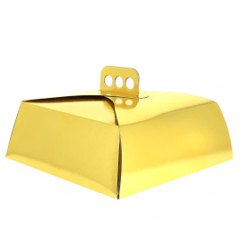 Paper Cake Box Gold Square Shape 30,5x30,5x10cm 