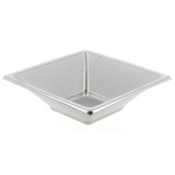 Plastic Bowl PS Square shape Silver 12x12cm 