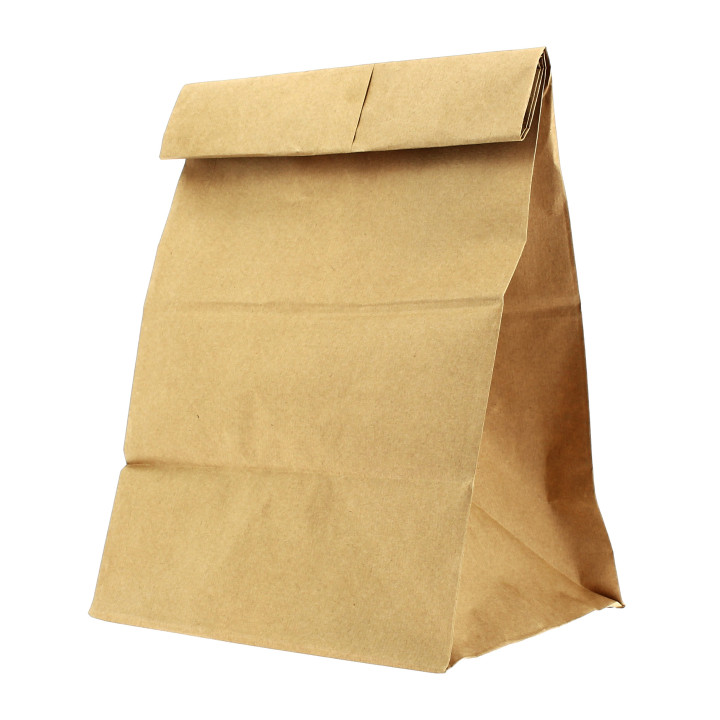 Paper Bag without Handle Kraft 30+18x43cm (25 Units)