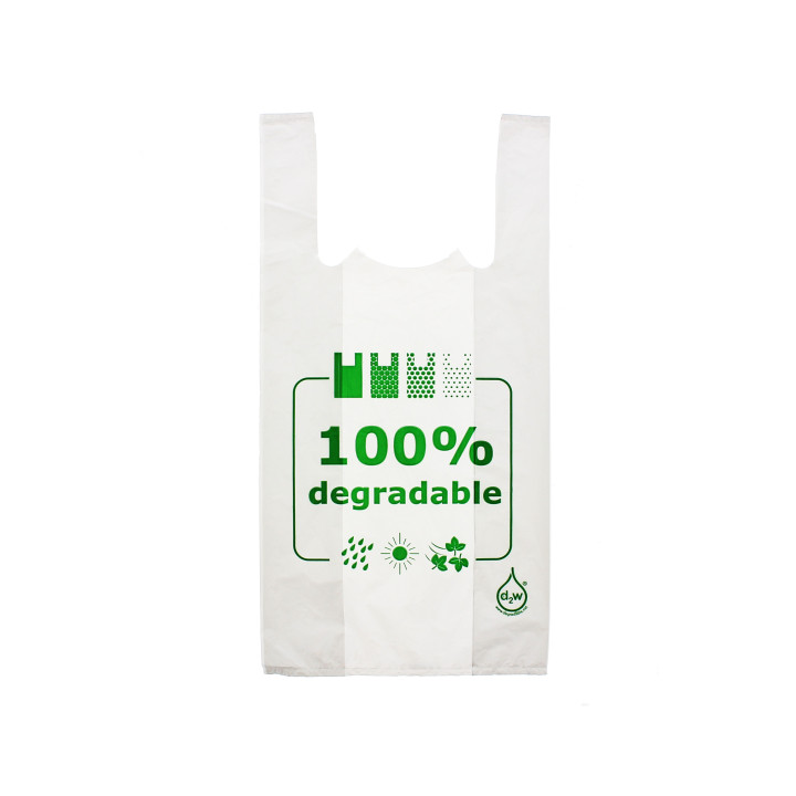 Plastic T-Shirt Bag 100% Degradable 30x40cm 