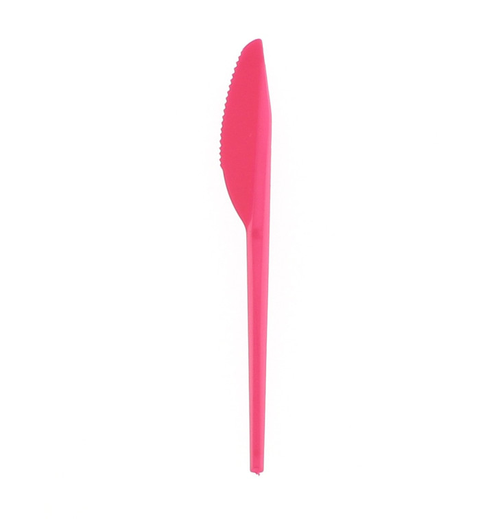 Plastic Knife PS Fuchsia 16,5 cm 