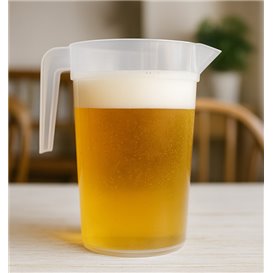 Plastic Jar PP Injection Moulding Translucent 1.000 ml (10 Units)