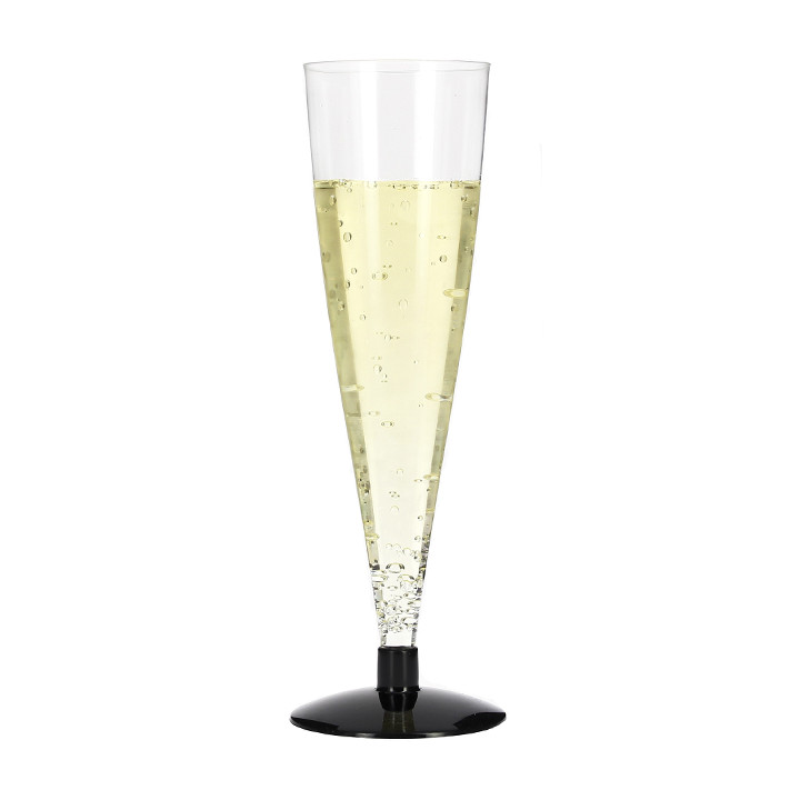 Plastic Stemmed Cup Sparkling Wine Black 150ml 2P (432 Units)