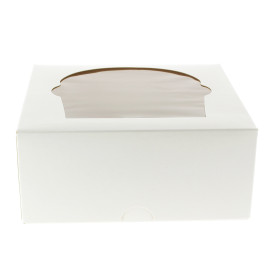 Paper Cupcake Box 4 Slots White 17,3x16,5x7,5cm (140 Units)