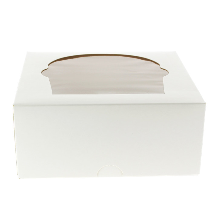 Paper Cupcake Box 4 Slots White 17,3x16,5x7,5cm (140 Units)