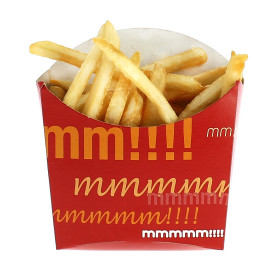 Paper French Fries Scoop Container Small size 8,2x2,2x9cm (600 Units)