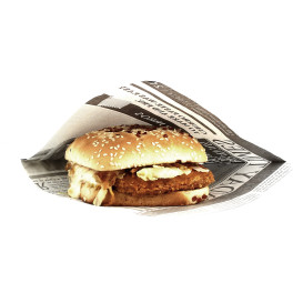 Paper Food Bag Grease-Proof Opened L Shape 17x18cm (4000 Units)