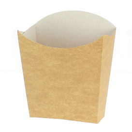 Paper French Fries Scoop Container Kraft Small size 8,2x2,2x9cm (600 Units)