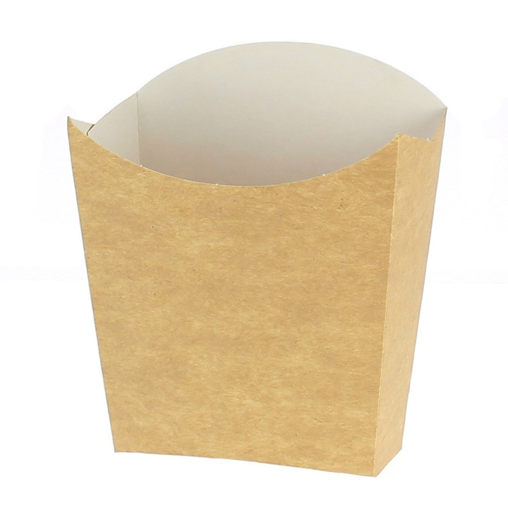 Paper French Fries Scoop Container Kraft Small size 8,2x2,2x9cm (600 Units)