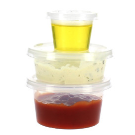 Plastic Souffle Cup with Lid PP 33ml (100 Units)