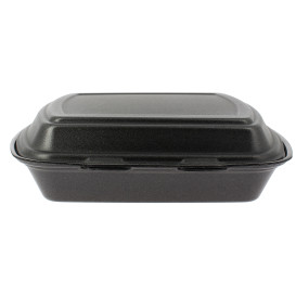 Foam Baguette Container 1 Compartments Black 2,40x2,10x0,70cm (250 Units)