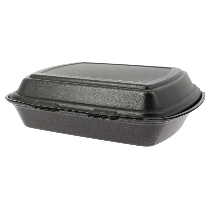 Foam Baguette Container 1 Compartments Black 2,40x2,10x0,70cm (250 Units)
