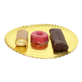 Paper Plate Round Shape Gold 23cm (500 Units) 