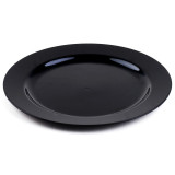 Plastic Plate Extra Rigid Black 23cm 