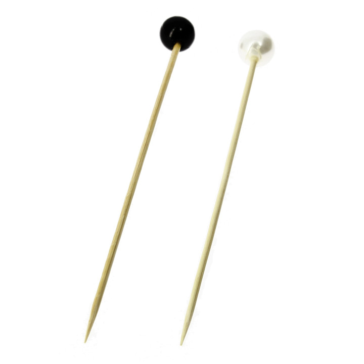 Bamboo Food Pick Pearl Design 9cm (10000 Units)