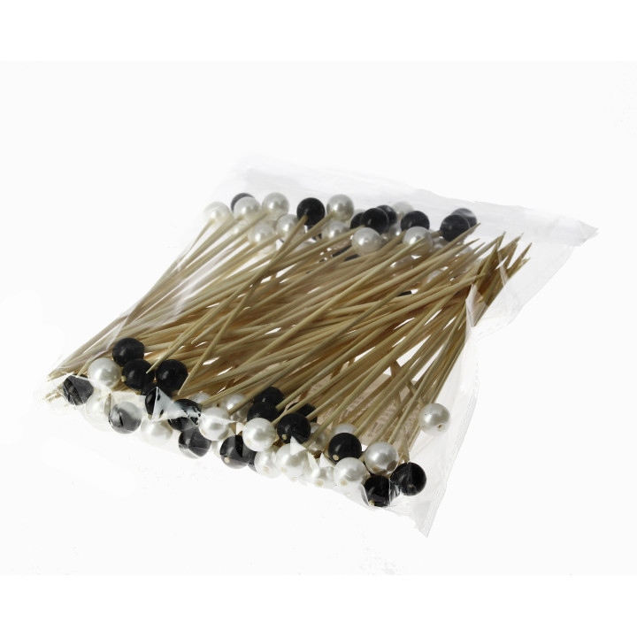 Bamboo Food Pick Pearl Design 9cm (10000 Units)