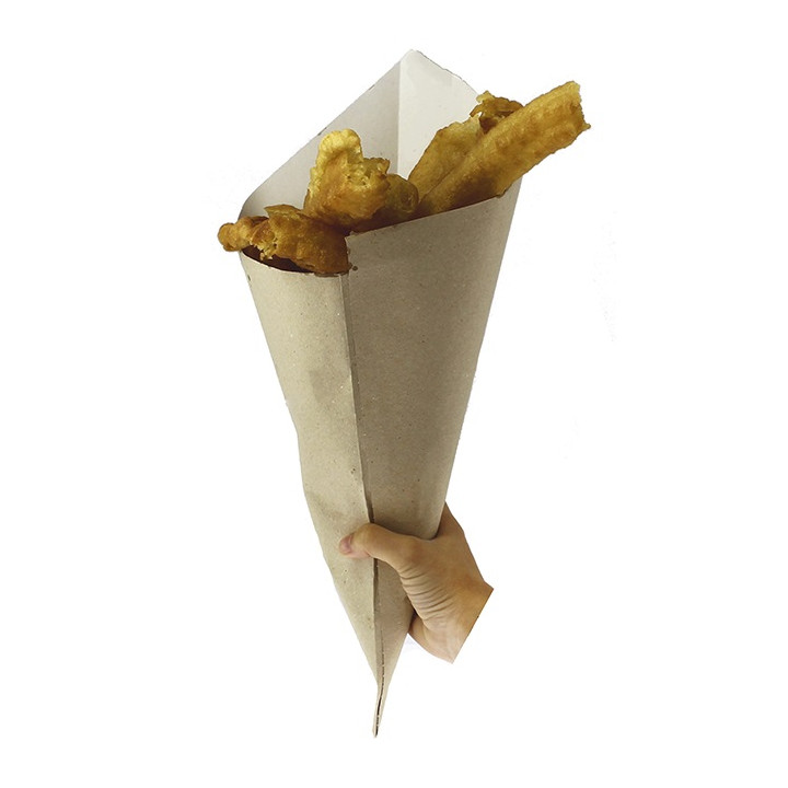 Paper Food Cone Natural 42cm 600g (200 Units)