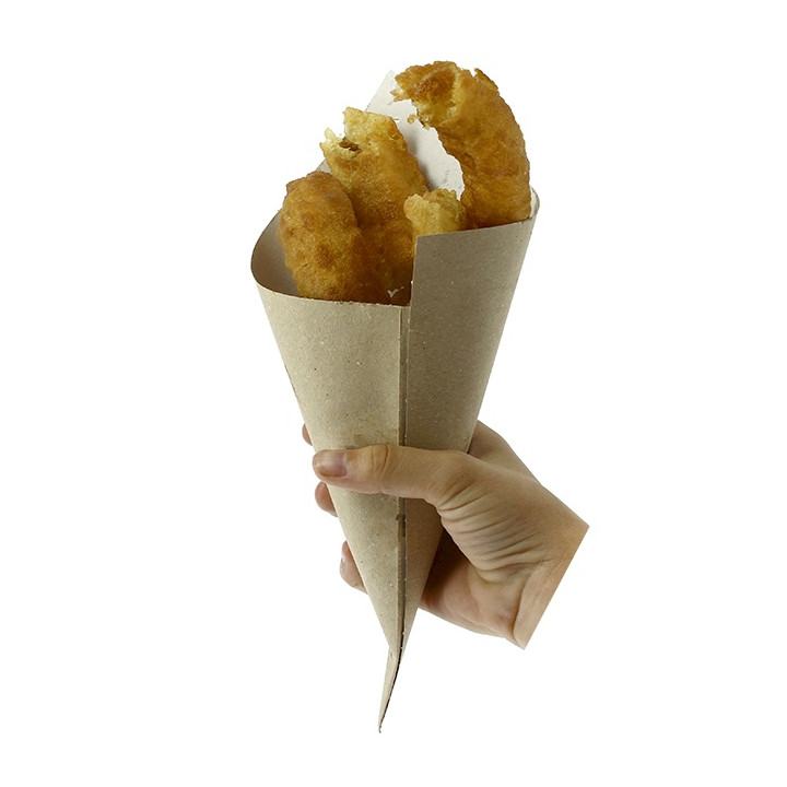 Paper Food Cone Natural 24cm 100g (2.000 Units)