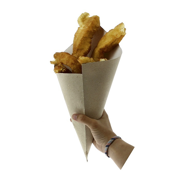 Paper Food Cone Natural 29,5cm 250g (200 Units)