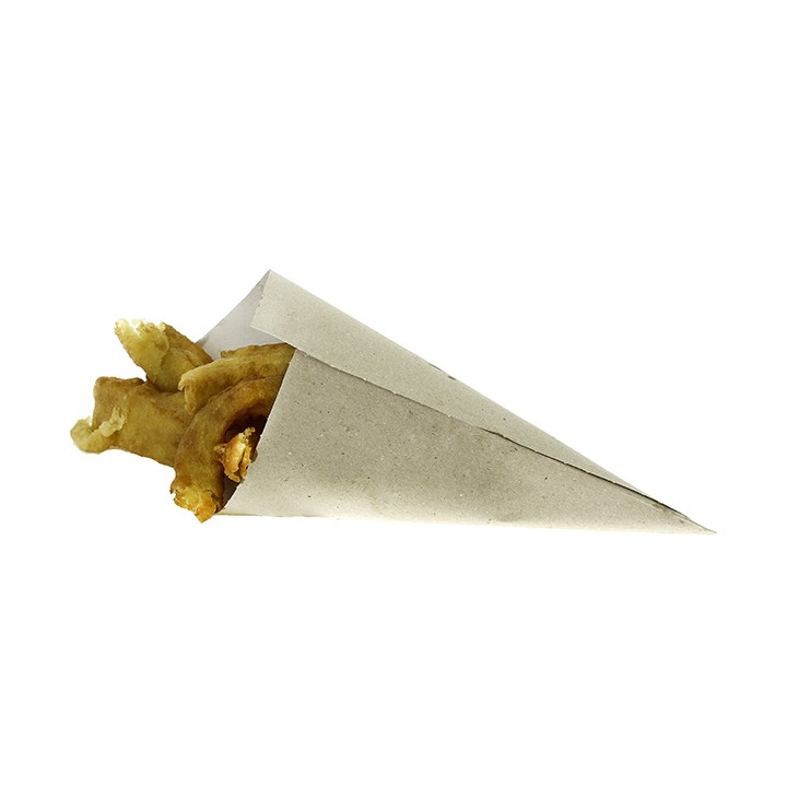 Paper Food Cone Natural 29,5cm 250g (200 Units)
