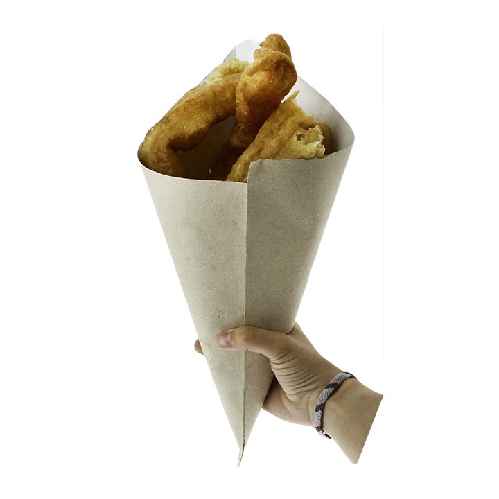 Paper Food Cone Natural 34cm 400g (1.000 Units)