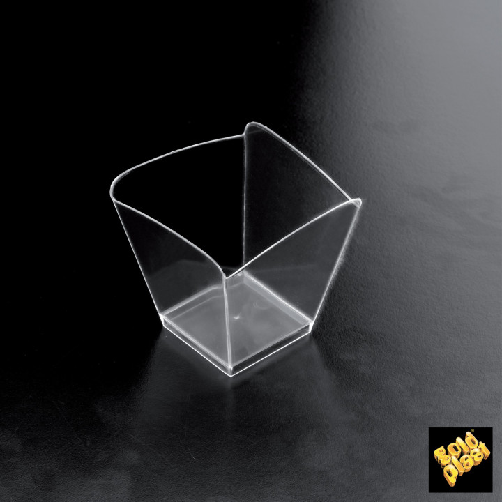 Plastic Tasting Cup PS "Onda" Clear 100 ml (500 Units)