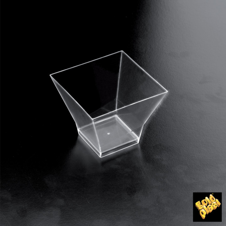 Plastic Tasting Cup PS "Pagoda" Clear 65ml (25 Units) 