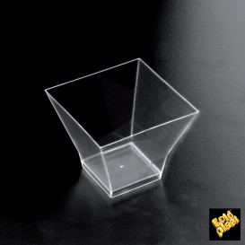 Plastic Tasting Cup PS "Pagoda" Clear 120ml (25 Units) 