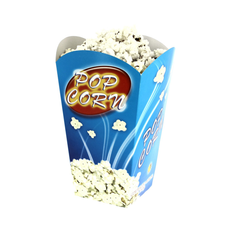 Paper Popcorn Box Large Size 150gr 8,7x13x20,3cm (250 Units)