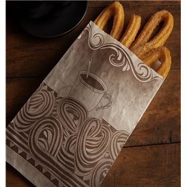 Paper Food Bag for Churros Grease-Proof 18+7x32cm (250 Units)  