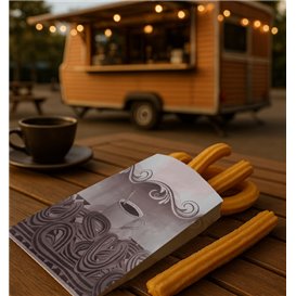 Paper Food Bag for Churros Grease-Proof 18+7x32cm (250 Units)  