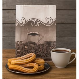 Paper Food Bag for Churros Grease-Proof 18+7x32cm (1000 Units)