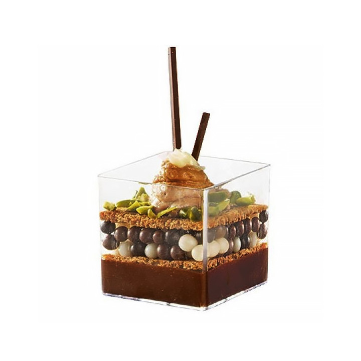 Tasting Plastic Bowl PS "Cube" Clear 60 ml (240 Units)