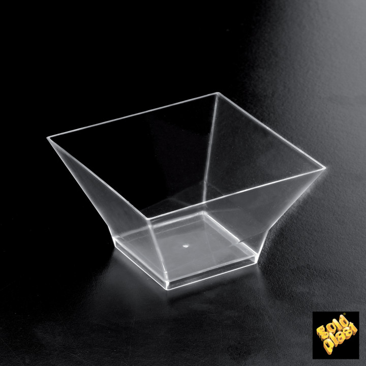 Tasting Plastic Bowl PS "Pagoda" Clear 350ml (12 Units) 